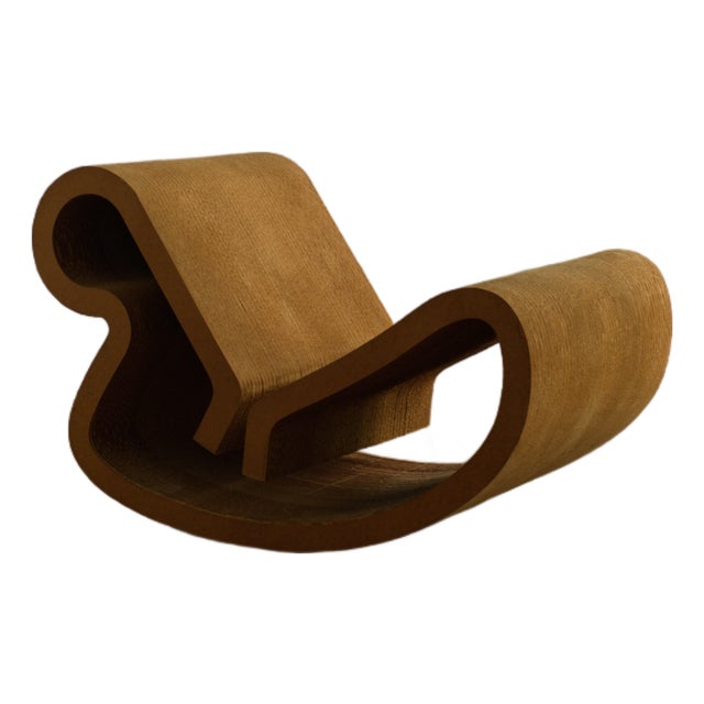 1972 Attributed to Frank Gehry 'Contour' Rocking Lounge Chair by Easy Edges Inc. For Sale