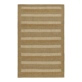 Rug & Kilim’s Scandinavian Rug with Beige and Taupe Geometric Stripes - 12x15 For Sale
