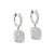 Gender: Ladies Metal Type: 14K White Gold Length: 1.00 inches Width: 4.45 mm Weight: 4.20 grams One pair of ladies 14K...