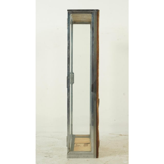 Vintage European Glass Front Mirrored Vitrine For Sale - Image 10 of 11