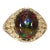 3.3Ct Black Opal Ring With Natural Diamond Accents: Solid 14k Gold, Size 6.75 For Sale