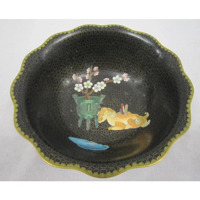 Chinese 1920's Vintage Chinese Cloisonne Bowl For Sale - Image 3 of 9
