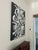 2020s Large Abstract Black and White Painting With Tribal Vibe For Sale - Image 5 of 7
