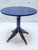 1980s Postmodern Navy Blue Lacquered Wood Pedestal Side Table, 1980s For Sale - Image 5 of 14