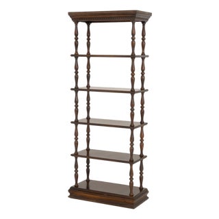 Baroque Style Five-Tier Walnut Etagere For Sale