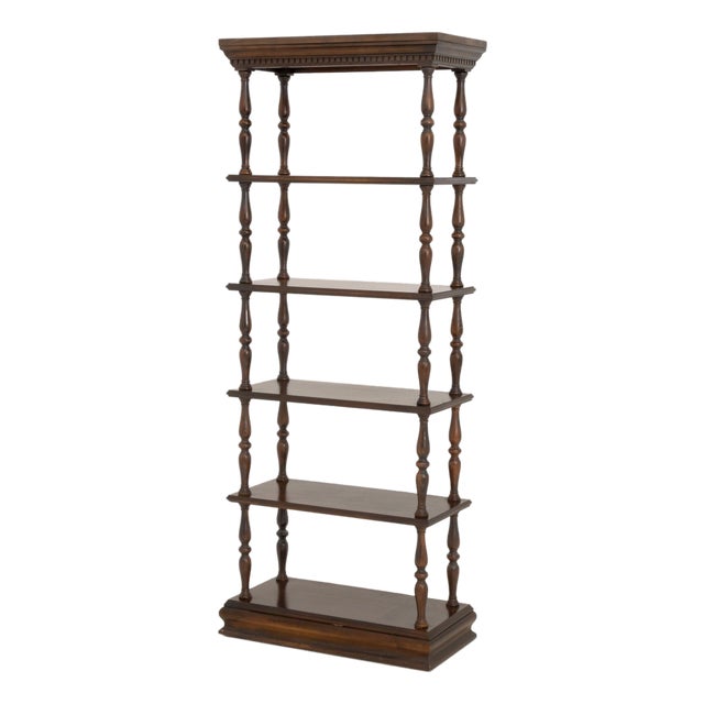 Baroque Style Five-Tier Walnut Etagere For Sale