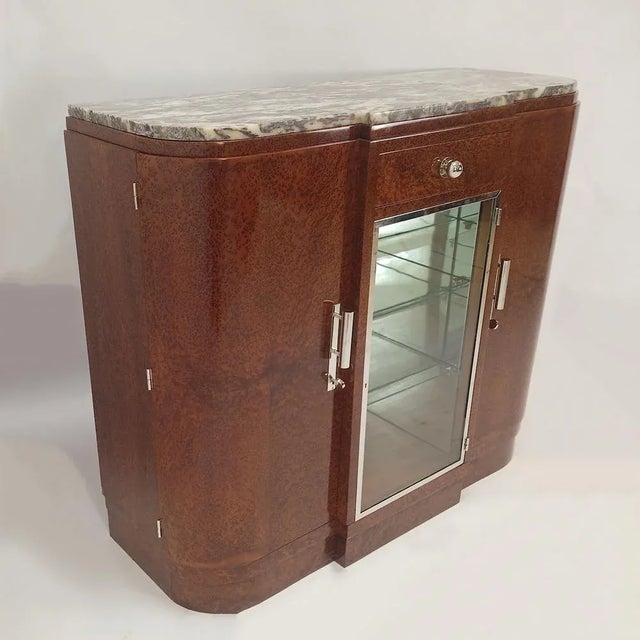 Brown French Art Deco Sideboard, 1930 For Sale - Image 8 of 13