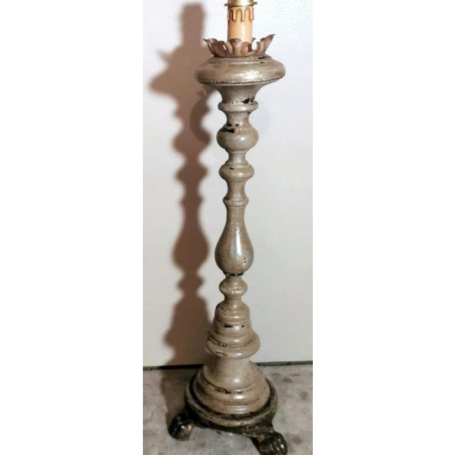 Italian Wooden Church Candlesticks, 1830, Set of 2 For Sale - Image 4 of 13