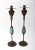 Art Nouveau Bronze and Favrile Glass Candle Holders Candlesticks by Louis C. Tiffany Furnaces Inc. - a Pair For Sale - Image 3 of 11