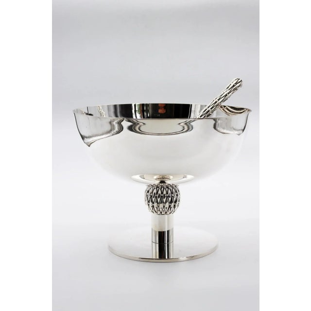 Silver Silver Bronze Ladle and Large Centerpiece by Richard Lauret, Set of 2 For Sale - Image 8 of 12