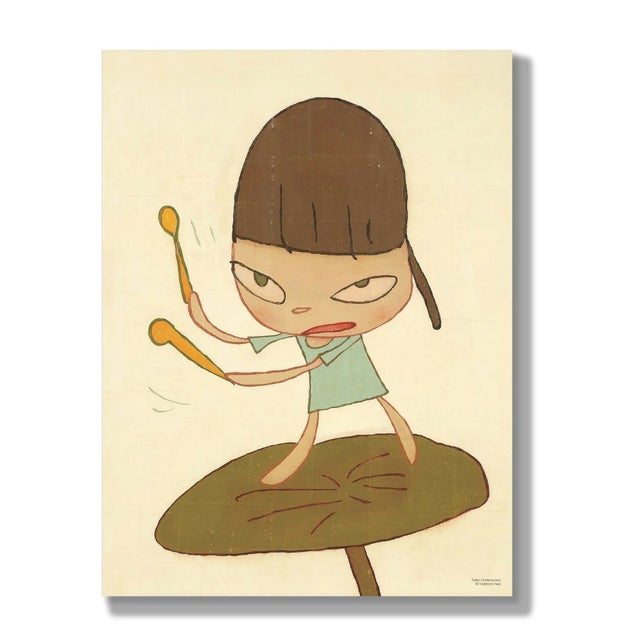 Yoshitomo Nara, Marching on a Butterbur Leaf, 2020, Paper For Sale - Image 4 of 4