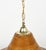 Wood Mid-Century Rattan and Brass Chandelier attributed to Vivai Del Sud, Italy, 1970s For Sale - Image 7 of 8
