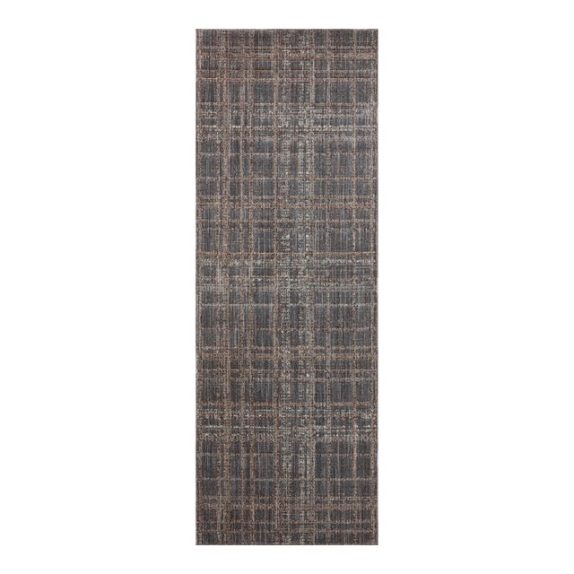 Angela Rose x Loloi Ember Midnight / Dove 2'-7" x 10'-0" Runner Rug For Sale