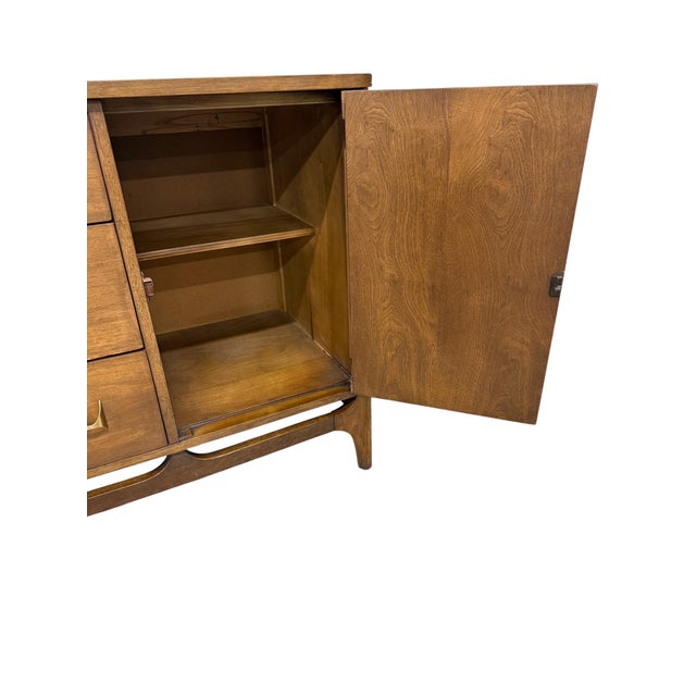 Brown Mid-Century Modern Broyhill Brasilia Walnut Sideboard For Sale - Image 8 of 10
