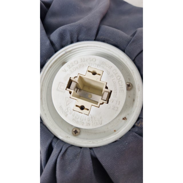 Cloche Table Lamps in Red and Black Fabric by De Pas Durbino & Lomazzi for Sirrah, 1982, Set of 2 For Sale - Image 15 of 18