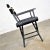 Vintage Modern Director’s Chair Folding Black Brown White Geometric Needlepoint For Sale - Image 6 of 13
