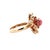 Early 21st Century 18k Rose Gold Conch Pearl, Ruby & Pink Sapphire Floral Ring, Size 6 For Sale - Image 5 of 12