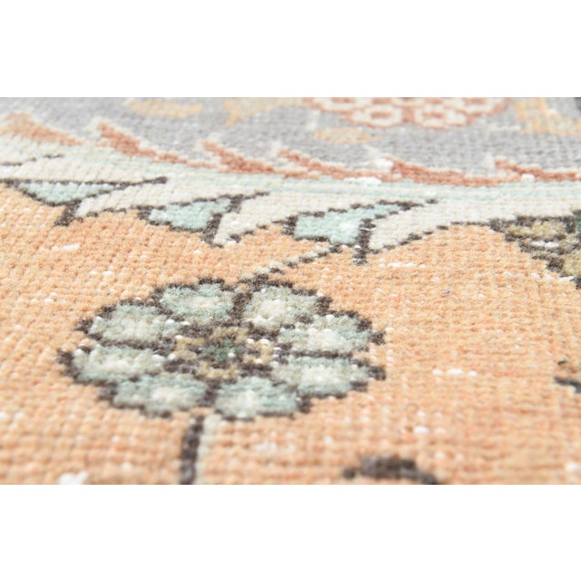 Orange 1970s Vintage Persian Handmade Wool Cotton Orange Area Rug For Sale - Image 8 of 11