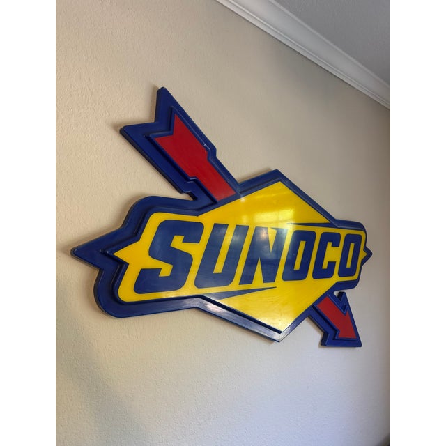 Plastic Sunoco Sign For Sale - Image 7 of 7