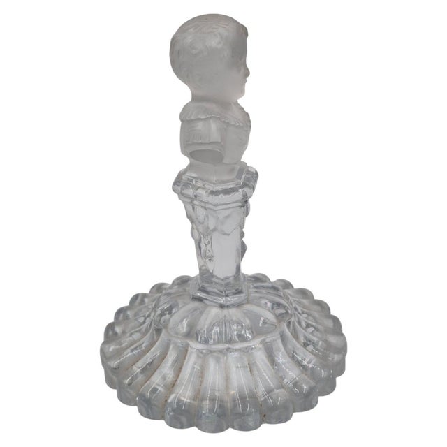 An elegant and historically significant antique French crystal figurine, attributed to the prestigious Baccarat crystal...