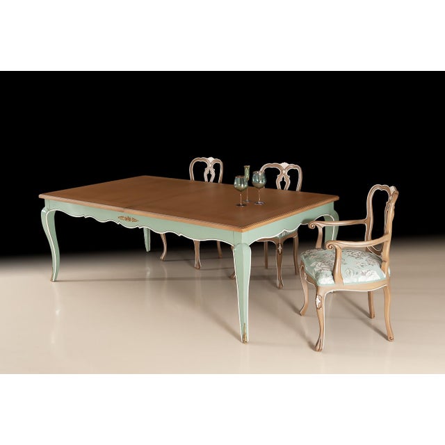 Italian French-Style Extension Dining Table For Sale - Image 4 of 4