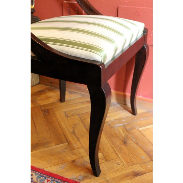 18th Century French Directoire Mahogany Chairs with Silk Blend Upholster Fabric, Set of 4 For Sale - Image 9 of 18