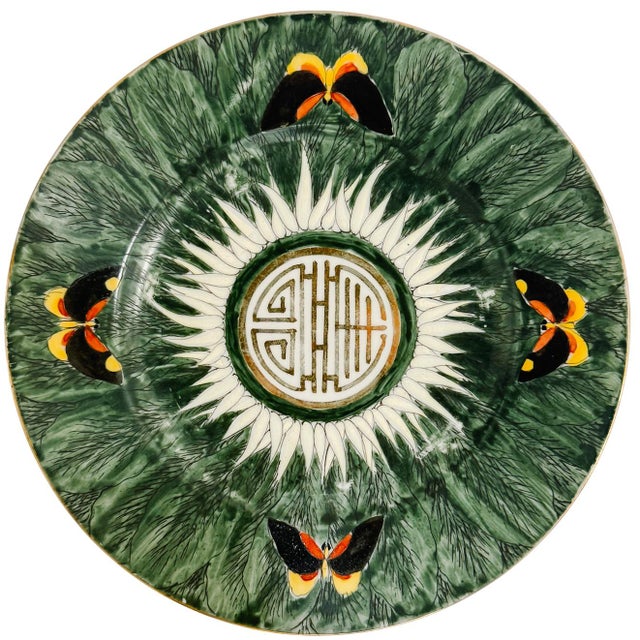 Vintage Chinese Bok Choy Cabbage Leaf Decorative Plate For Sale - Image 4 of 8