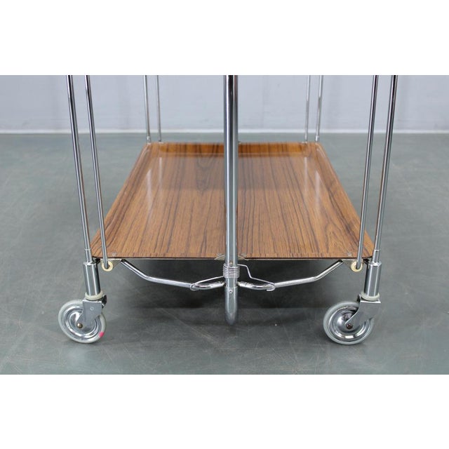Mid-Century Folding Serving Cart, Italy, 1970s For Sale - Image 9 of 14