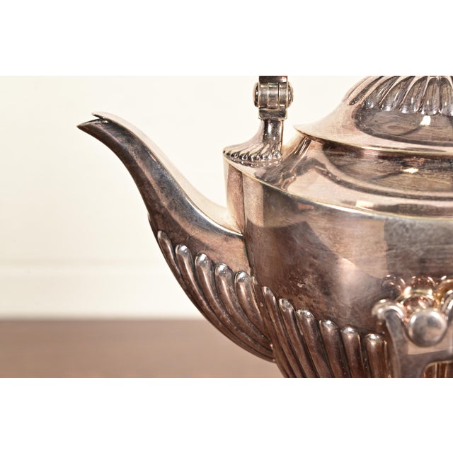 Early 20th Century Tiffany & Co. Art Deco Silverplate Tea Kettle or Coffee Pot With Boiler For Sale In South Bend - Image 6 of 16
