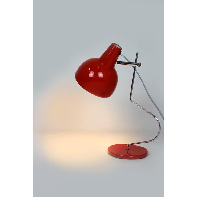 Mid-Century Red Desk Lamp from Lidokov, Former Czechoslovakia, 1960s For Sale - Image 15 of 18