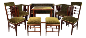 Very Vienna Secession Seating Group, 1890s, Set of 8
