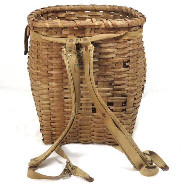 1930s Rustic Childs Size Maine Backpack Basket Chairish