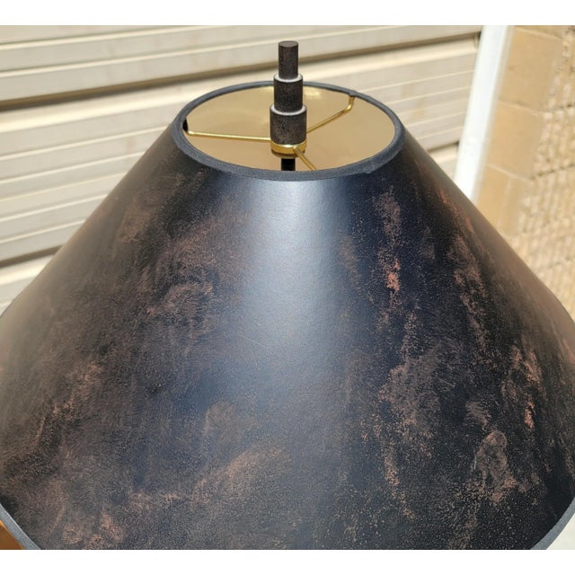 Black Mid 20th Century Stiffel Iron Skyscraper Table Lamps - a Pair For Sale - Image 8 of 9