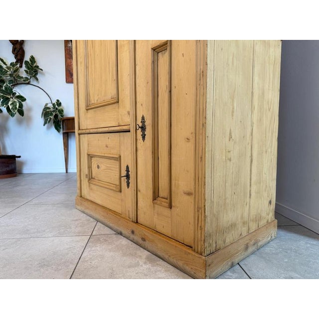 Brown Farmhouse Wardrobe in Softwood For Sale - Image 8 of 16