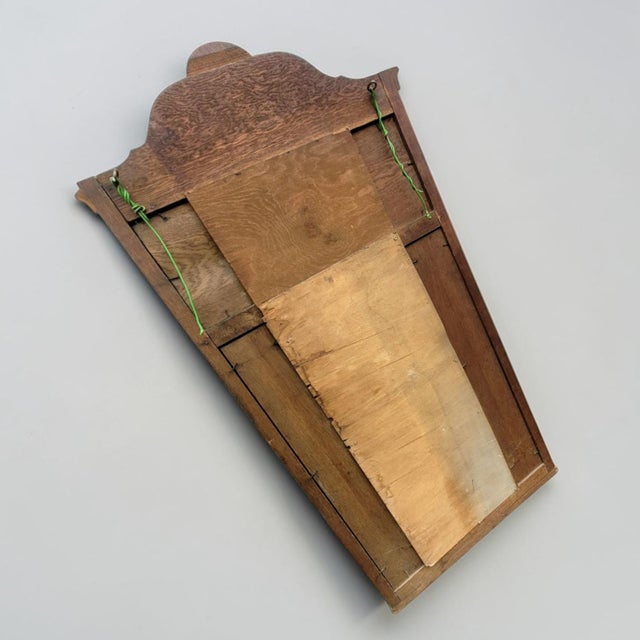 Antique French Provincial Carved Oak Hall Mirror with Beveled Glass and Shelf, 1890 For Sale - Image 10 of 15