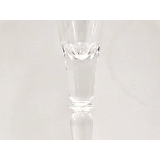 Vintage Transparent Crystal Flutes from Baccarat, 1930s, Set of 2 For Sale - Image 9 of 10