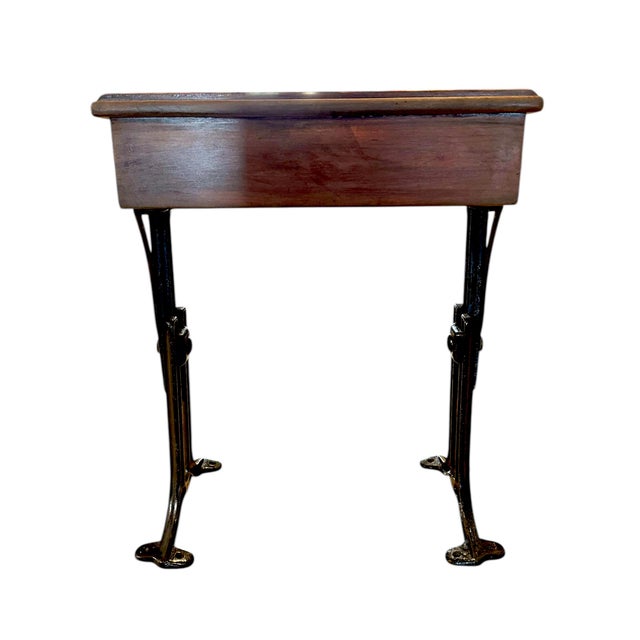 Antique Chandler Child’s School Desk With Cast Iron Base For Sale - Image 16 of 16