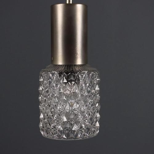 Metal Three-Light Pendant Lamp, 1960s For Sale - Image 7 of 10