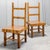 Pair of American folk art ladder-back chairs with parquet seats.