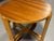 Restored Vintage Rattan Vertically Stacked Circular Drink Side Table With Mahogany Top For Sale - Image 4 of 9