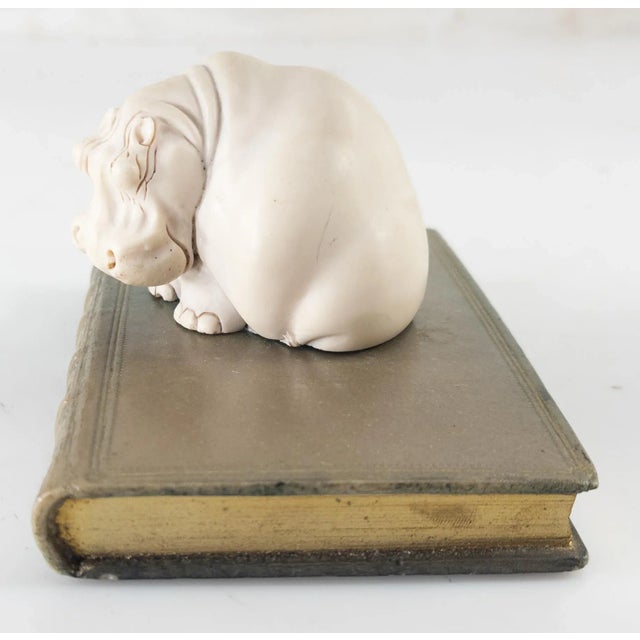 Late 20th Century 20th Century Cast Resin Paperweight With Hippo For Sale - Image 5 of 9