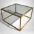 Brass Late 20th Century Willy Rizzo Style Italian Brass and Smoked Glass Coffee Table For Sale - Image 8 of 17