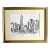 Tom Christopher Expressionst Drawing of New York Skyline Pen and Ink. For Sale