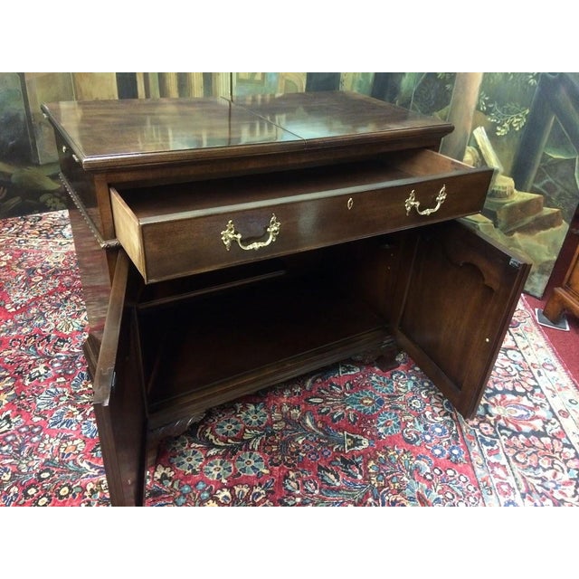 Wood Vintage Server, Henredon Rittenhouse Flip Top Server For Sale - Image 7 of 16