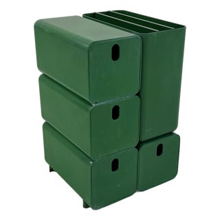 Green Desk Storage by Georges Coslin for Longato, 1960s For Sale