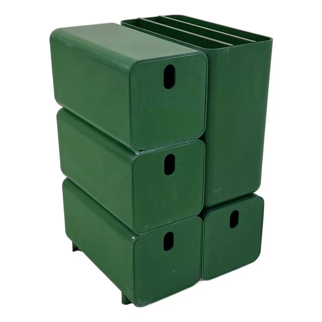 Green Desk Storage by Georges Coslin for Longato, 1960s For Sale
