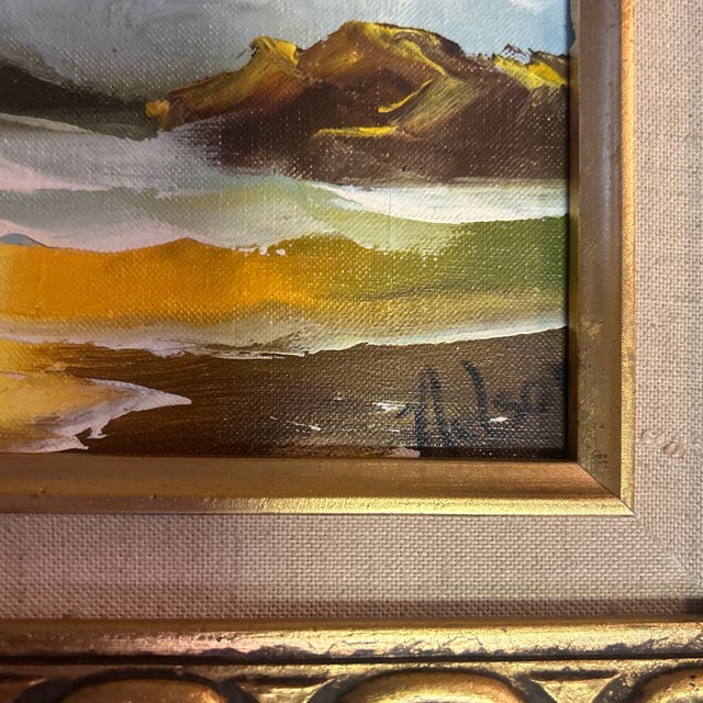 Impressionist 1970’s Original Impressionist Ocean Sunrise Seascape Painting For Sale - Image 3 of 5