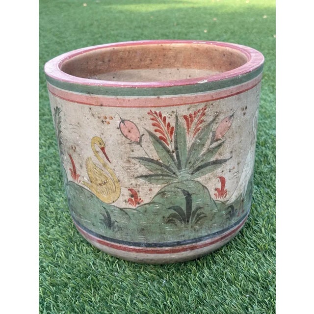 Ceramic Rare Vintage Tonala Mexico Ceramic Large Planter Pot For Sale - Image 7 of 12