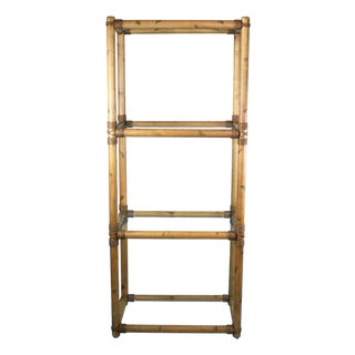 Vintage Single Bamboo Etagere For Sale