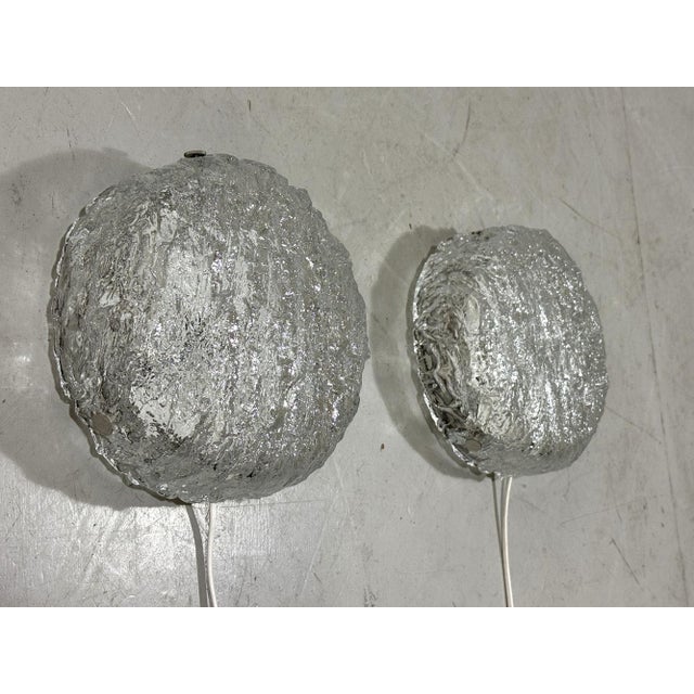 Vintage Ice Glass Wall Lamps from Kaiser Leuchten, 1960s, Set of 2 For Sale - Image 16 of 16